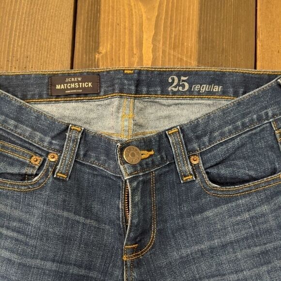 J. Crew Matchstick Jeans Dark Wash Sz 25 Regular - Picture 4 of 5